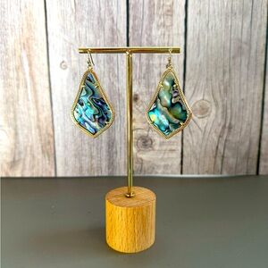 RARE and VINTAGE Kendra Scott Alex Abalone Shell Drop earring Gold Tone